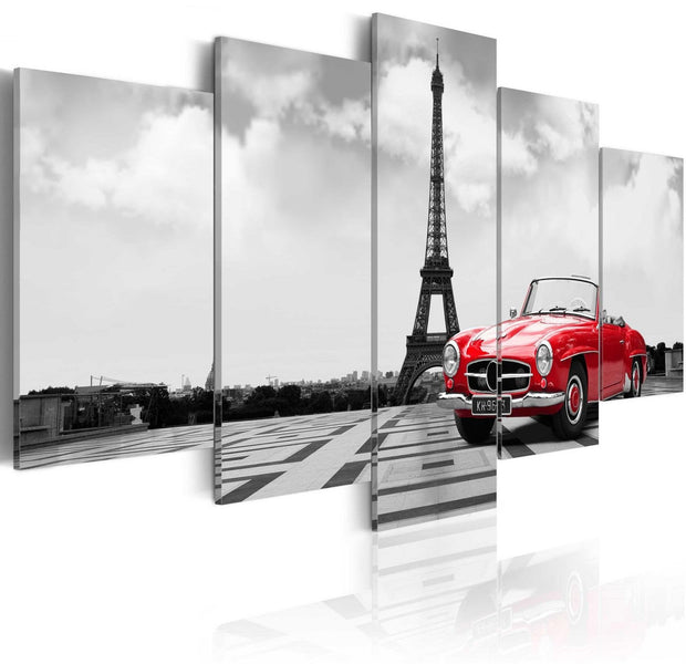Stretched Canvas Places - Parisian Car-Tiptophomedecor
