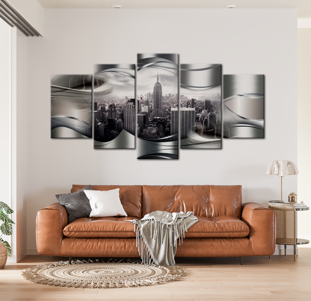Stretched Canvas Wall Art - Platinum New York - 5 Pieces