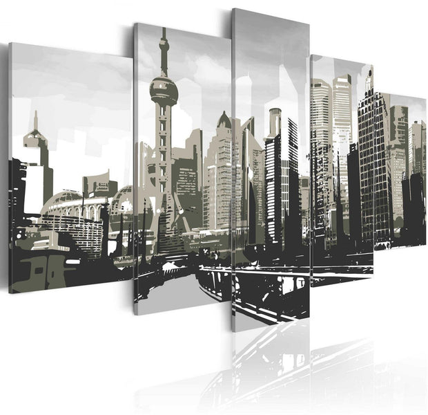 Stretched Canvas Places - Shanghai, China´S Largest City-Tiptophomedecor