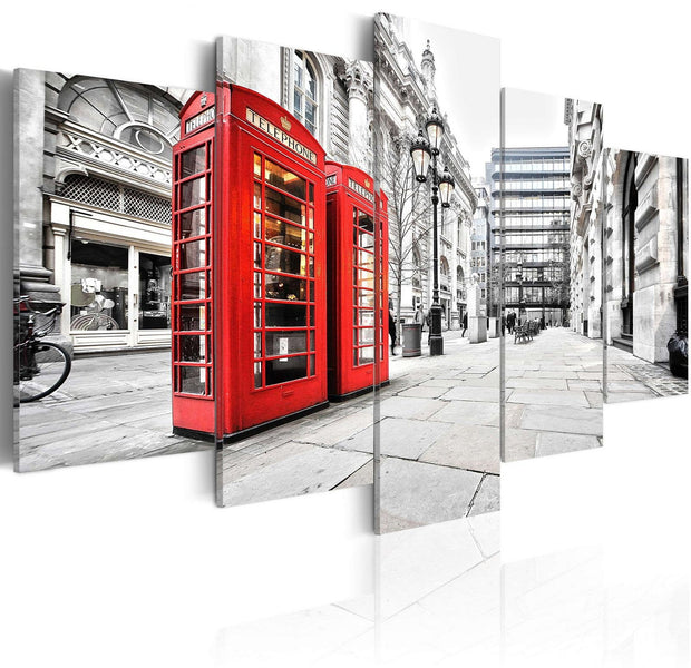 Stretched Canvas Places - Street Of London-Tiptophomedecor