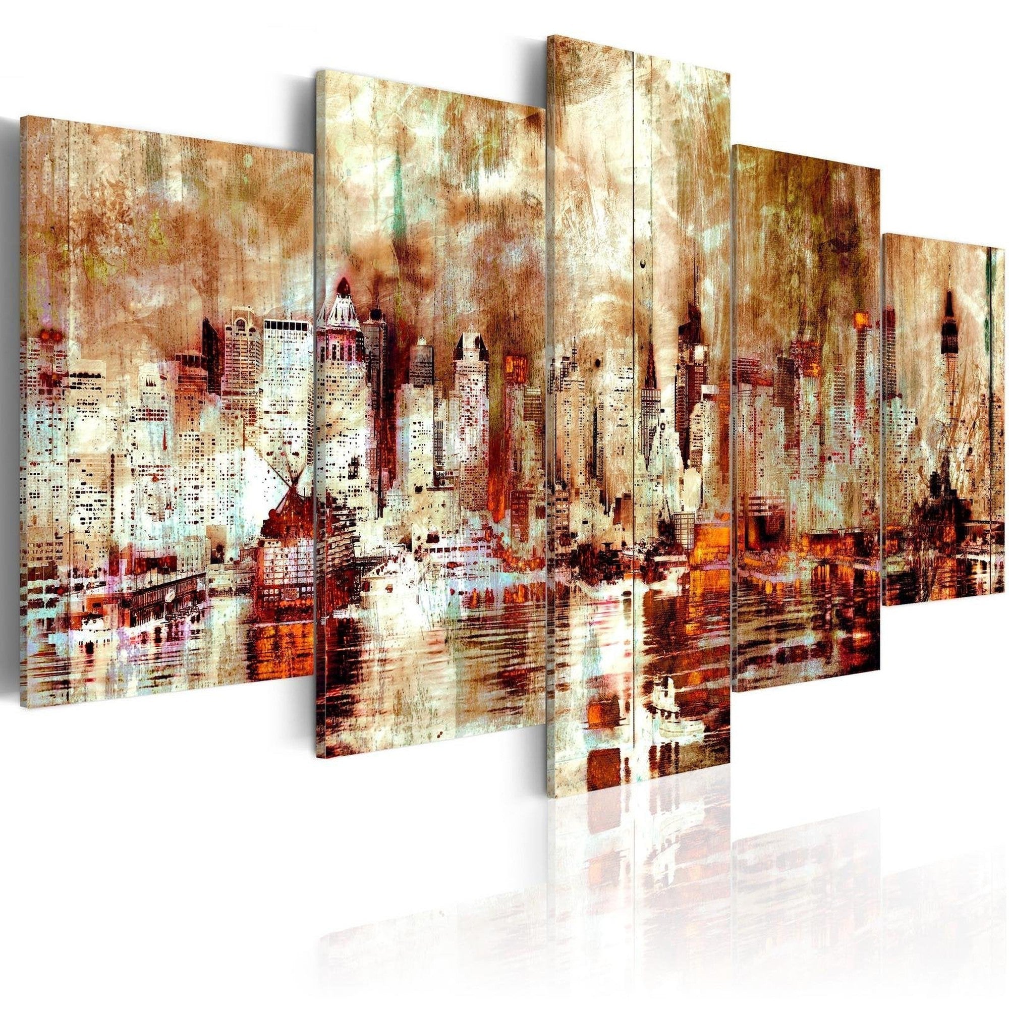 Stretched Canvas Places - City Of Shadows-Tiptophomedecor