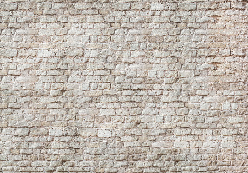 Surface Texture Wallpaper Wall Mural - Beige Aesthetic Brick Wall