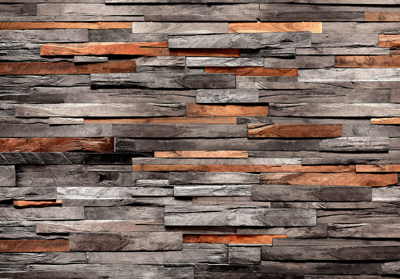 Surface Texture Wallpaper Wall Mural - Cedar Wood Combo