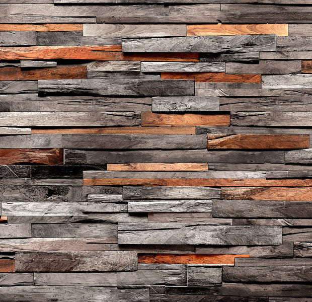 Surface Texture Wallpaper Wall Mural - Cedar Wood Combo