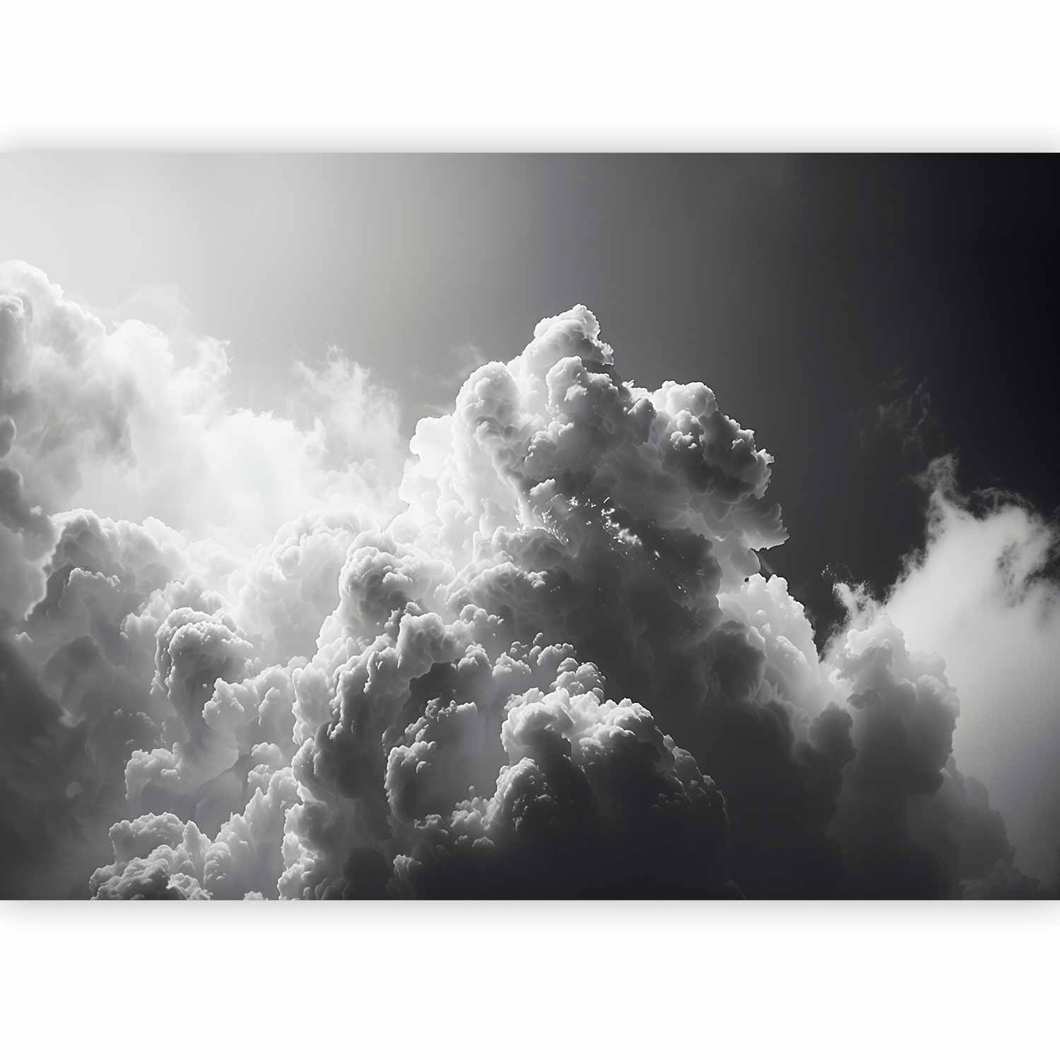 Surface Texture Wallpaper Wall Mural - Dark Sunny Clouds