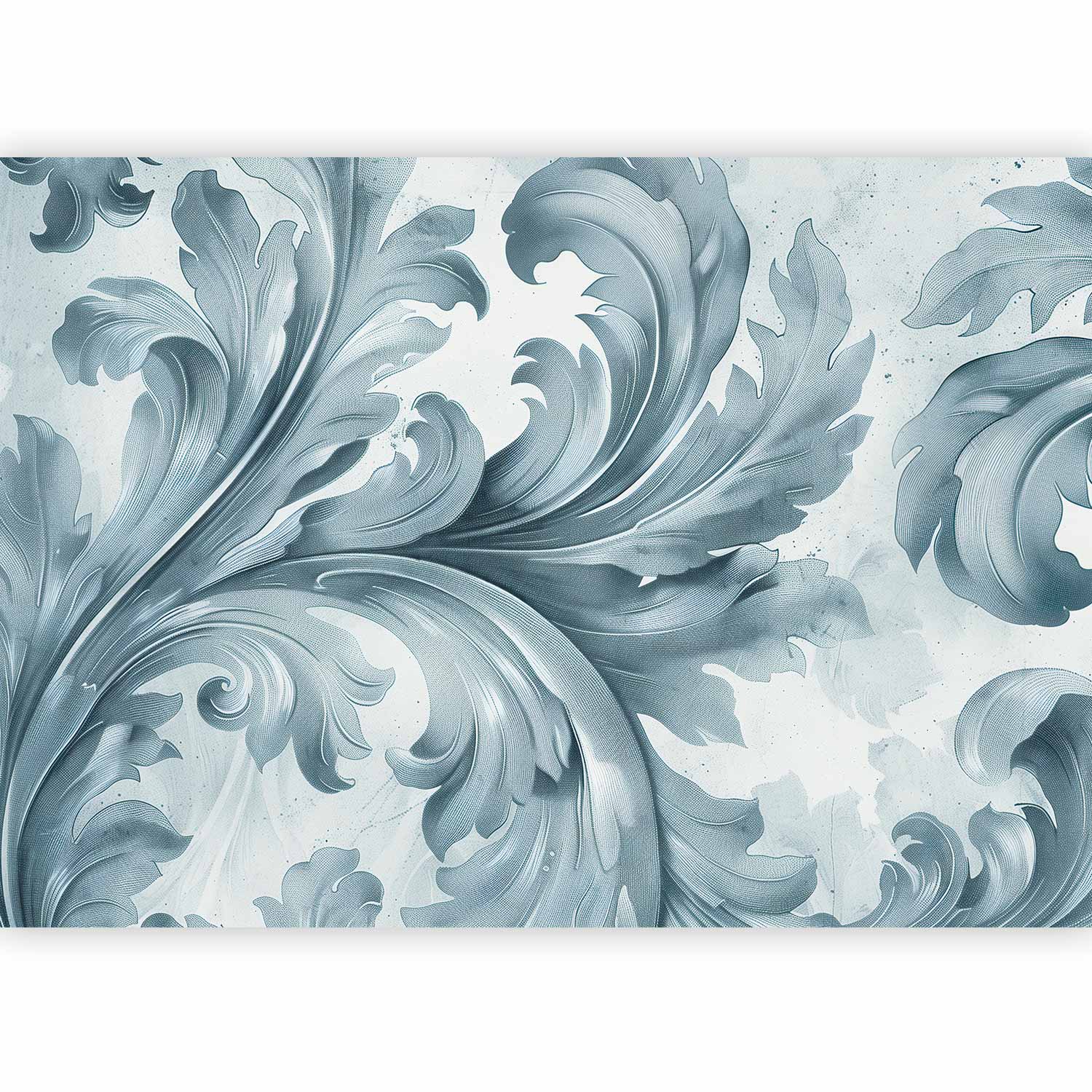 Surface Texture Wallpaper Wall Mural - Light Blue Baroque