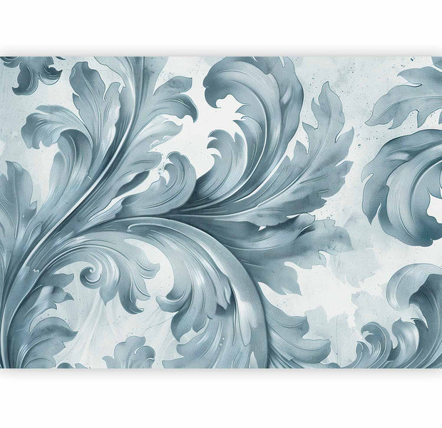 Surface Texture Wallpaper Wall Mural - Light Blue Baroque