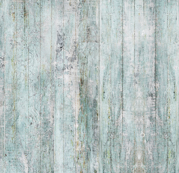 Surface Texture Wallpaper Wall Mural - Rustic Light Blue Wood