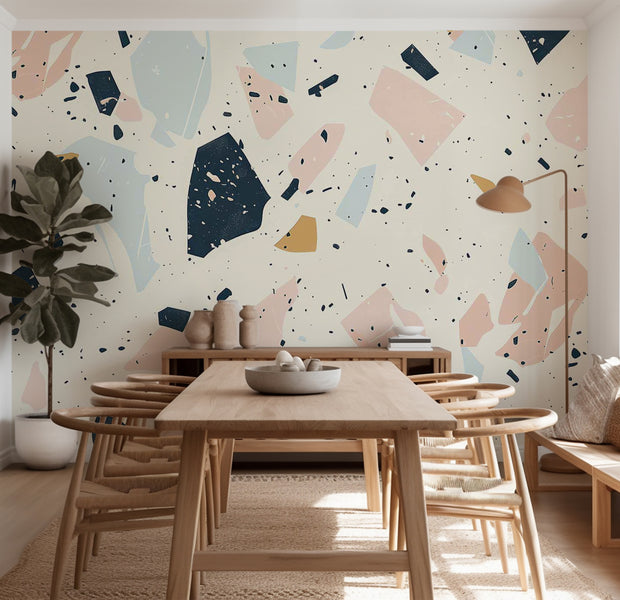 Surface Texture Wallpaper Wall Mural - Terrazzo With Large Stones