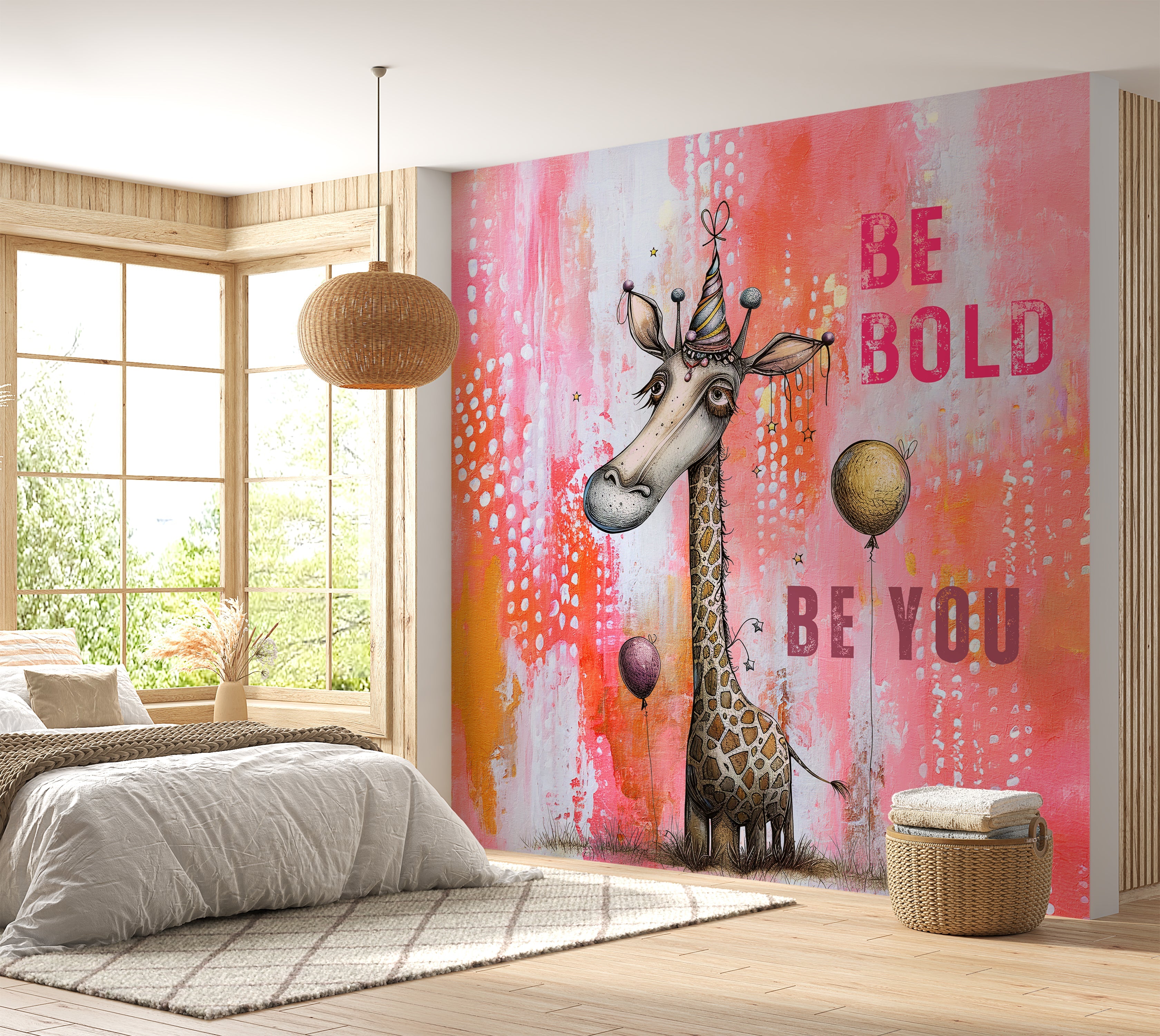 Premium Wallpaper Wall Mural - Giraffe Be Bold