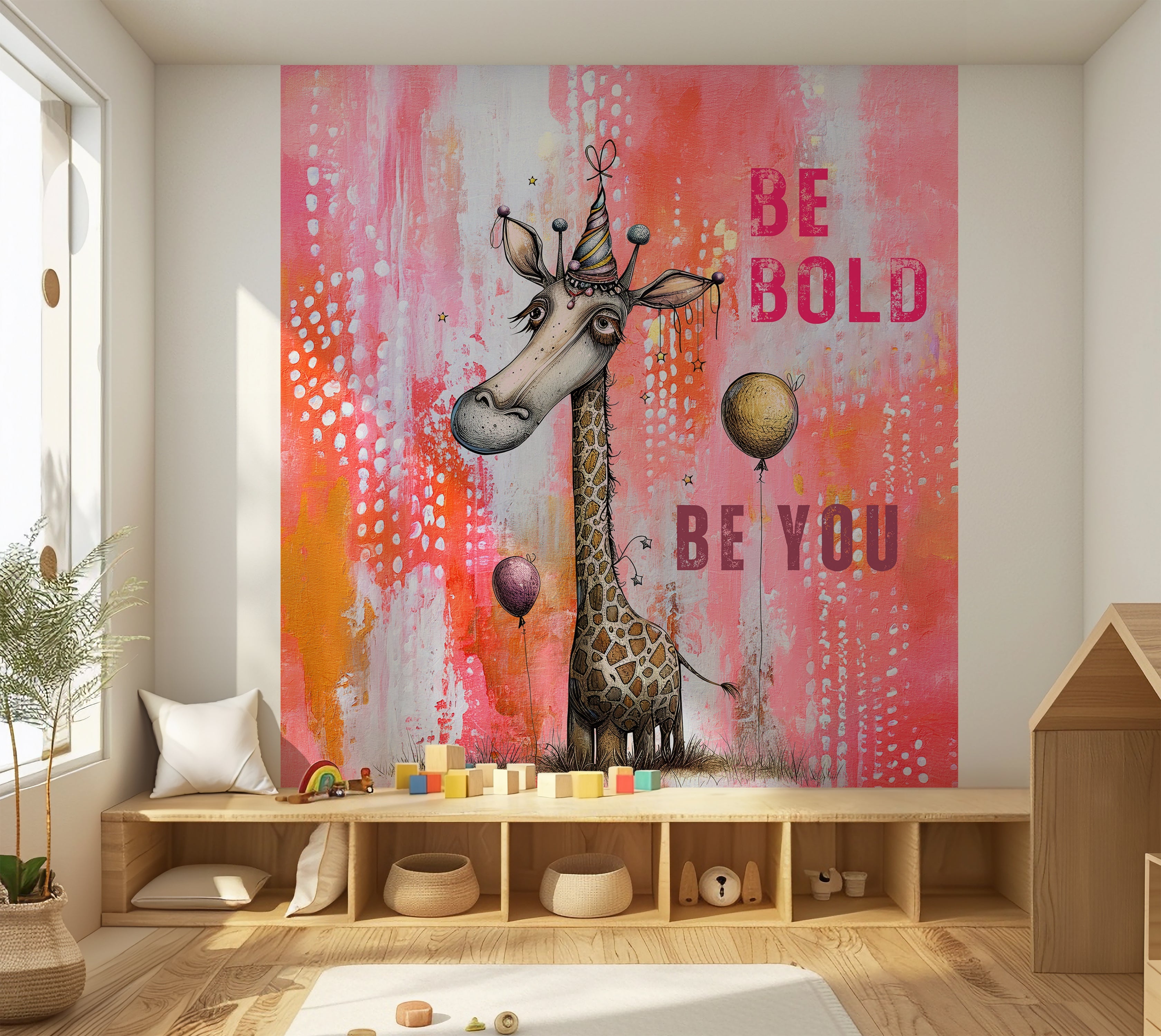 Premium Wallpaper Wall Mural - Giraffe Be Bold