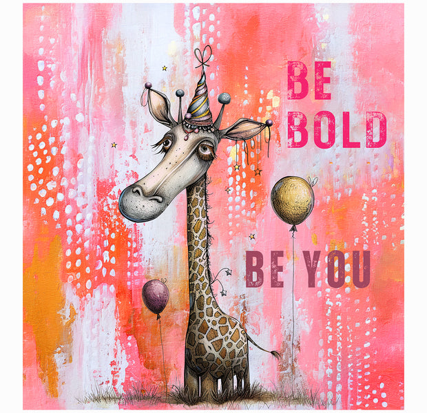 Peel & Stick Kids Wall Mural - Giraffe Be Bold