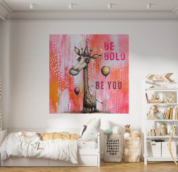 Premium Wallpaper Wall Mural - Giraffe Be Bold-Tiptophomedecor