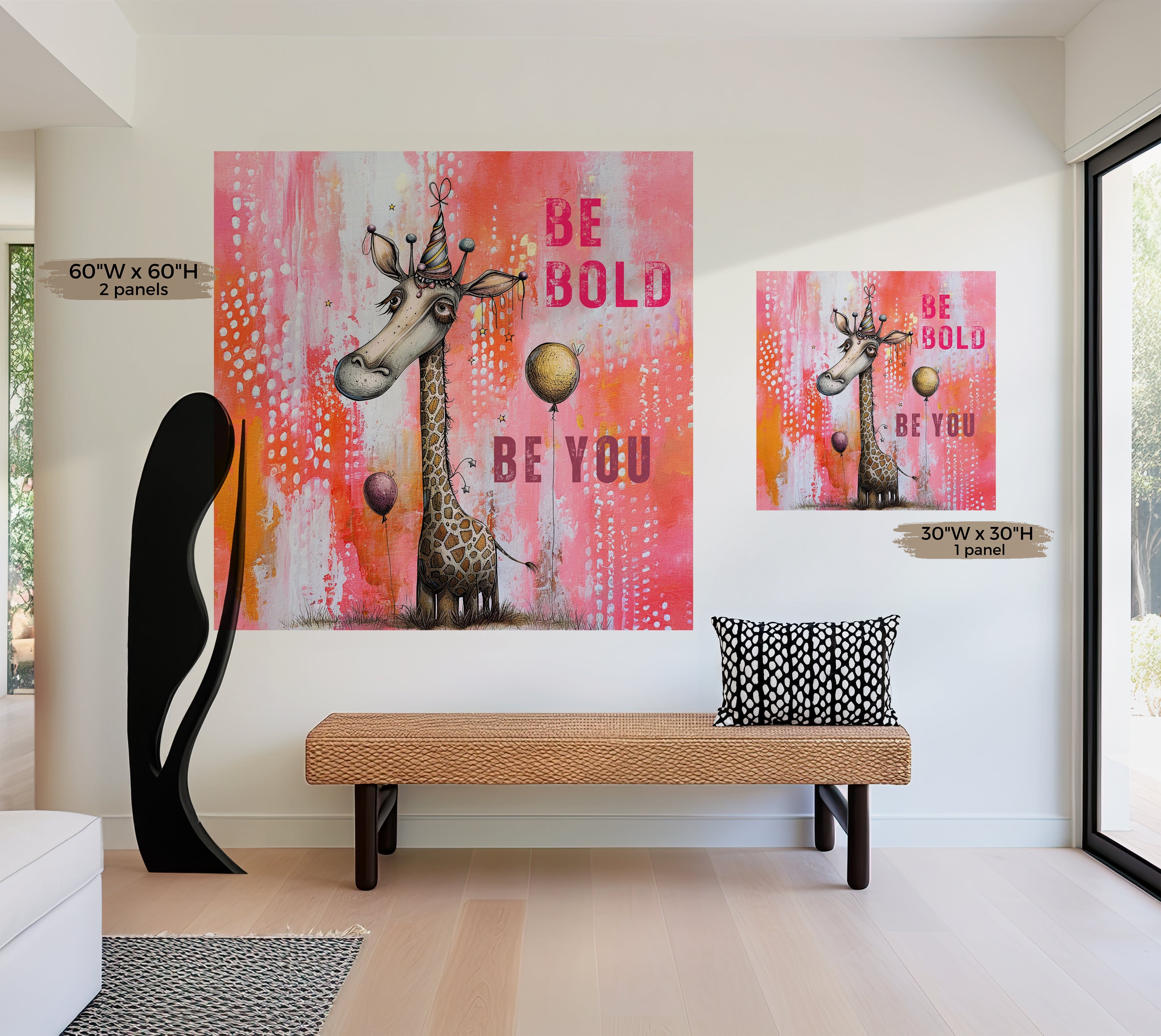 Premium Wallpaper Wall Mural - Giraffe Be Bold