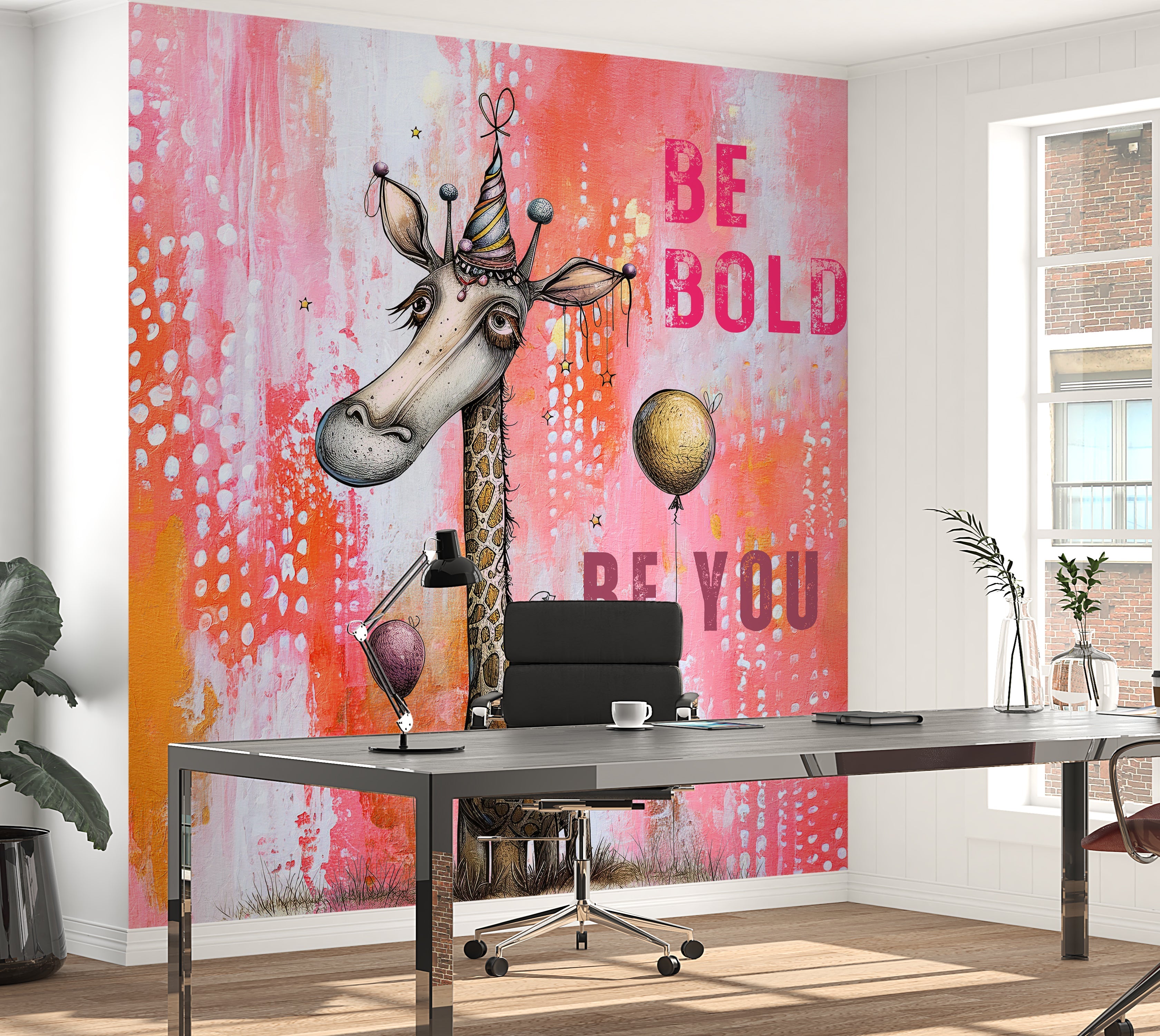 Premium Wallpaper Wall Mural - Giraffe Be Bold