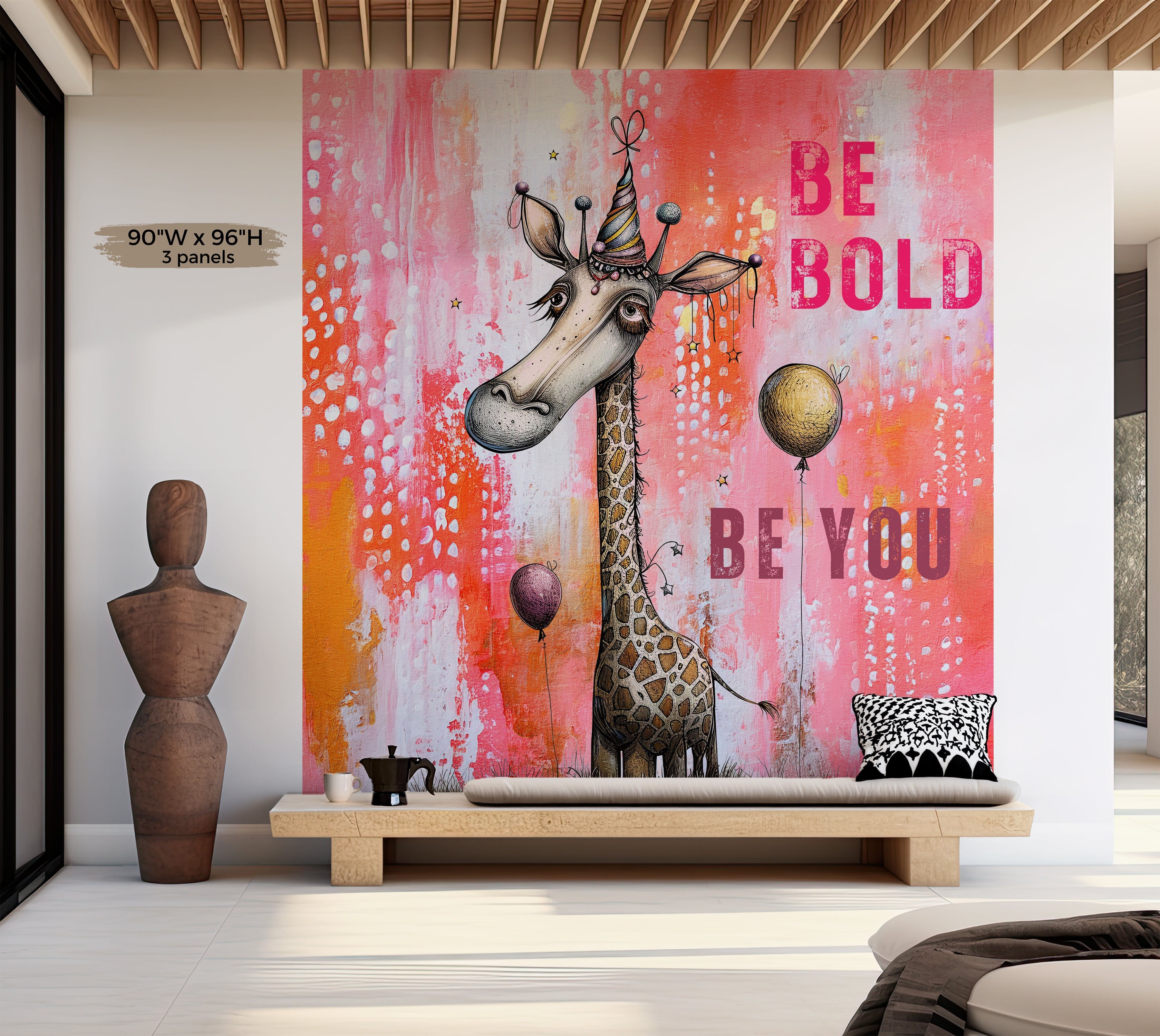 Premium Wallpaper Wall Mural - Giraffe Be Bold