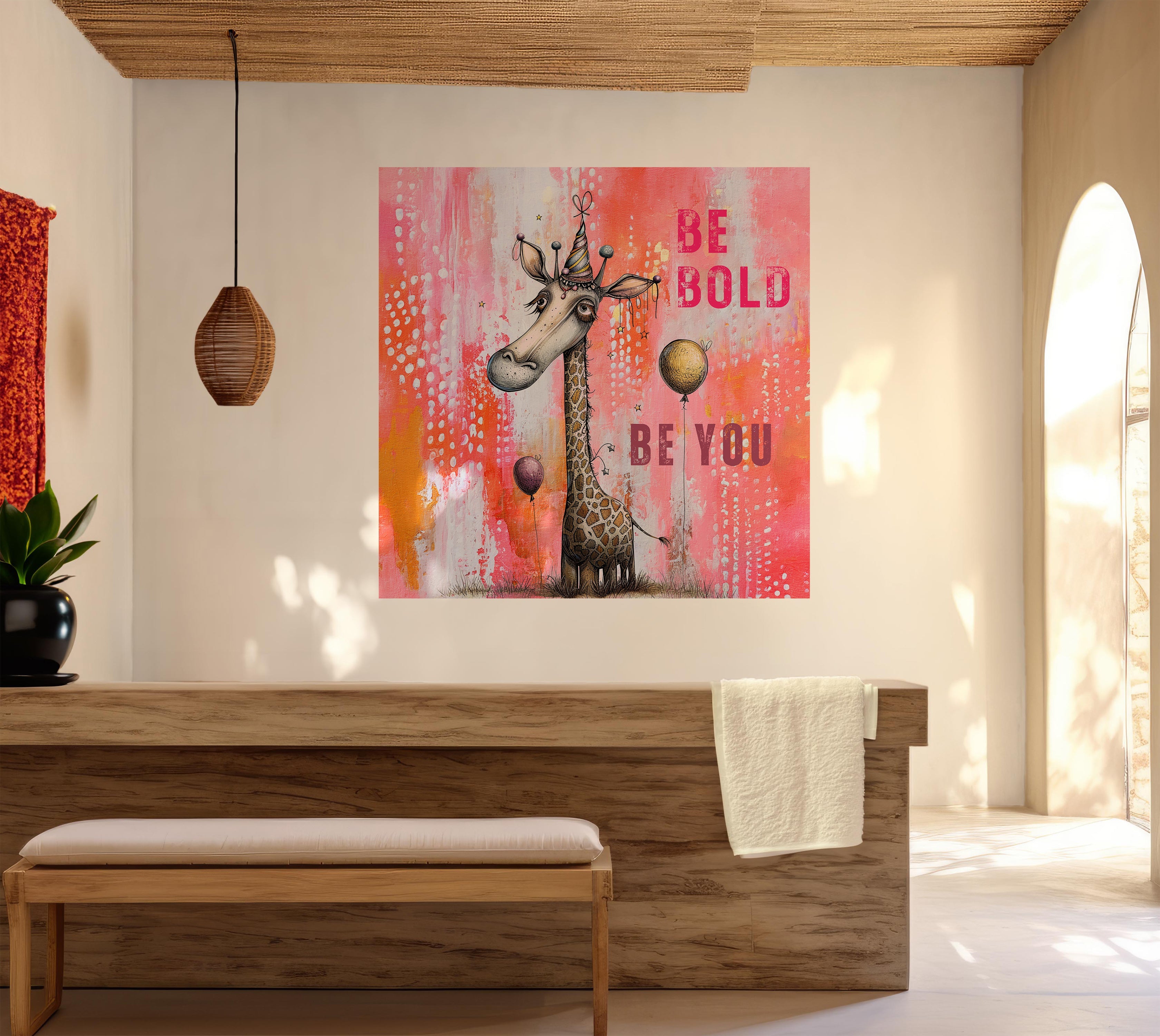 Premium Wallpaper Wall Mural - Giraffe Be Bold