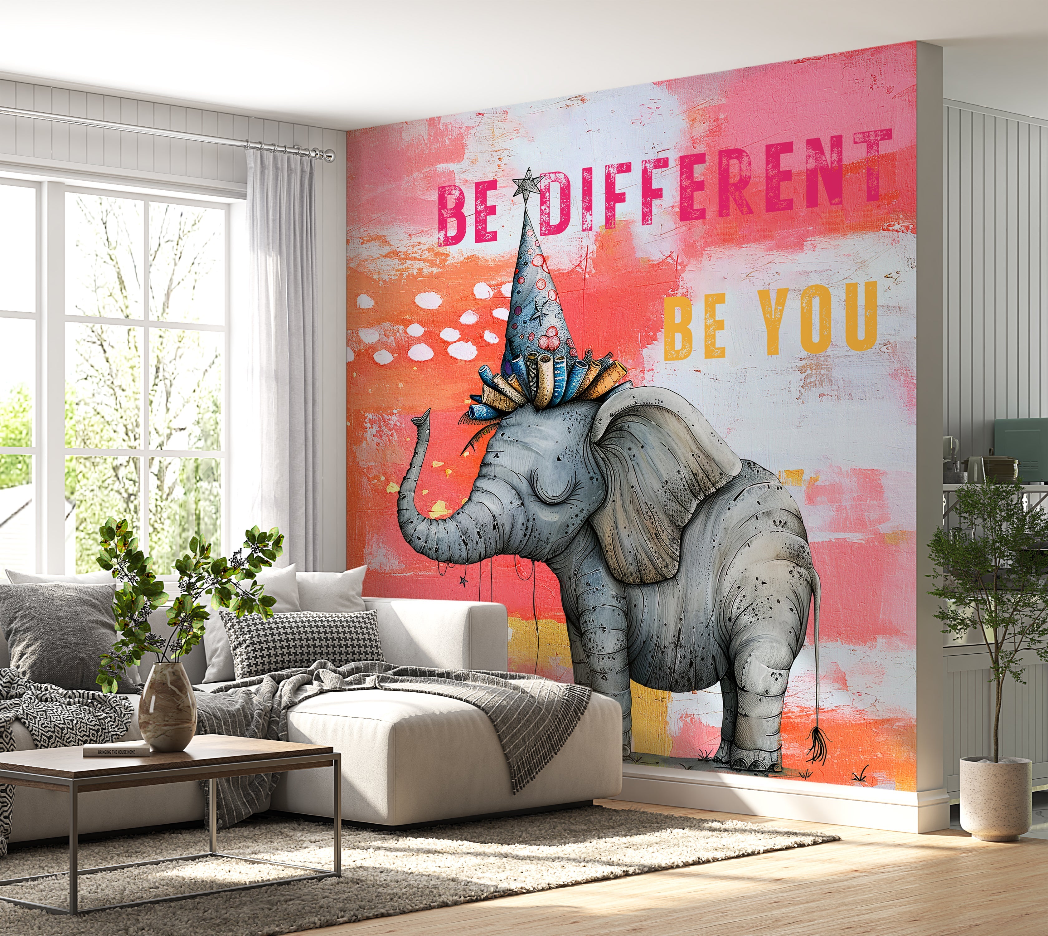 Premium Wallpaper Wall Mural - Elephant Be Different