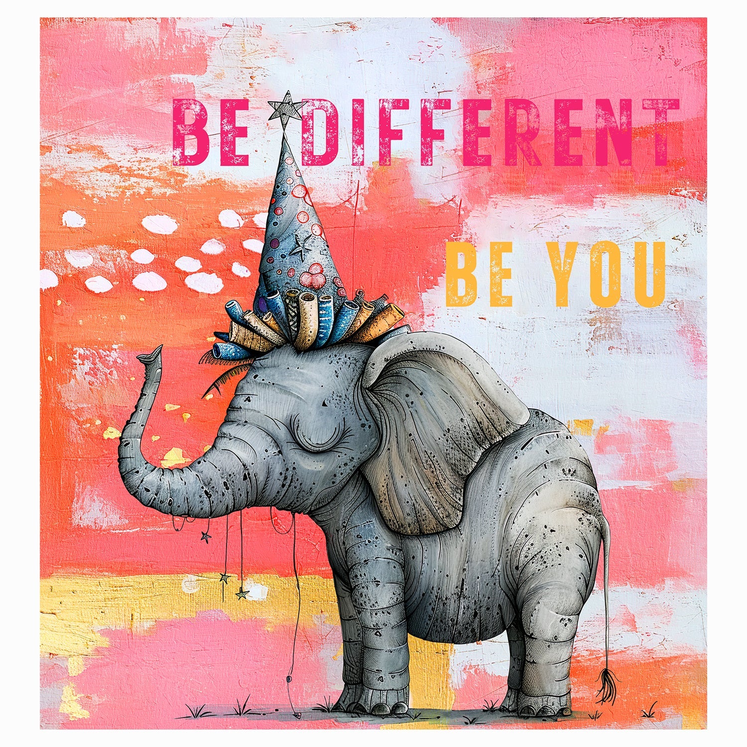 Premium Wallpaper Wall Mural - Elephant Be Different