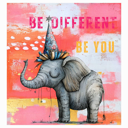Premium Wallpaper Wall Mural - Elephant Be Different-Tiptophomedecor