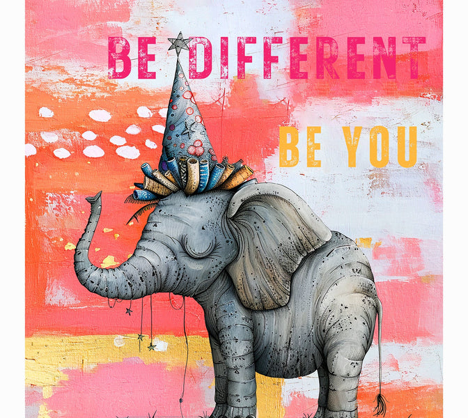 Premium Wallpaper Wall Mural - Elephant Be Different-Tiptophomedecor