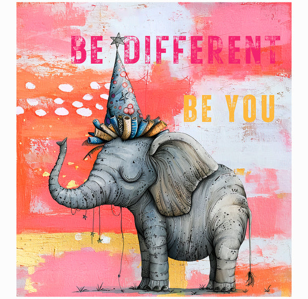 Peel & Stick Kids Wall Mural - Elephant Be Different