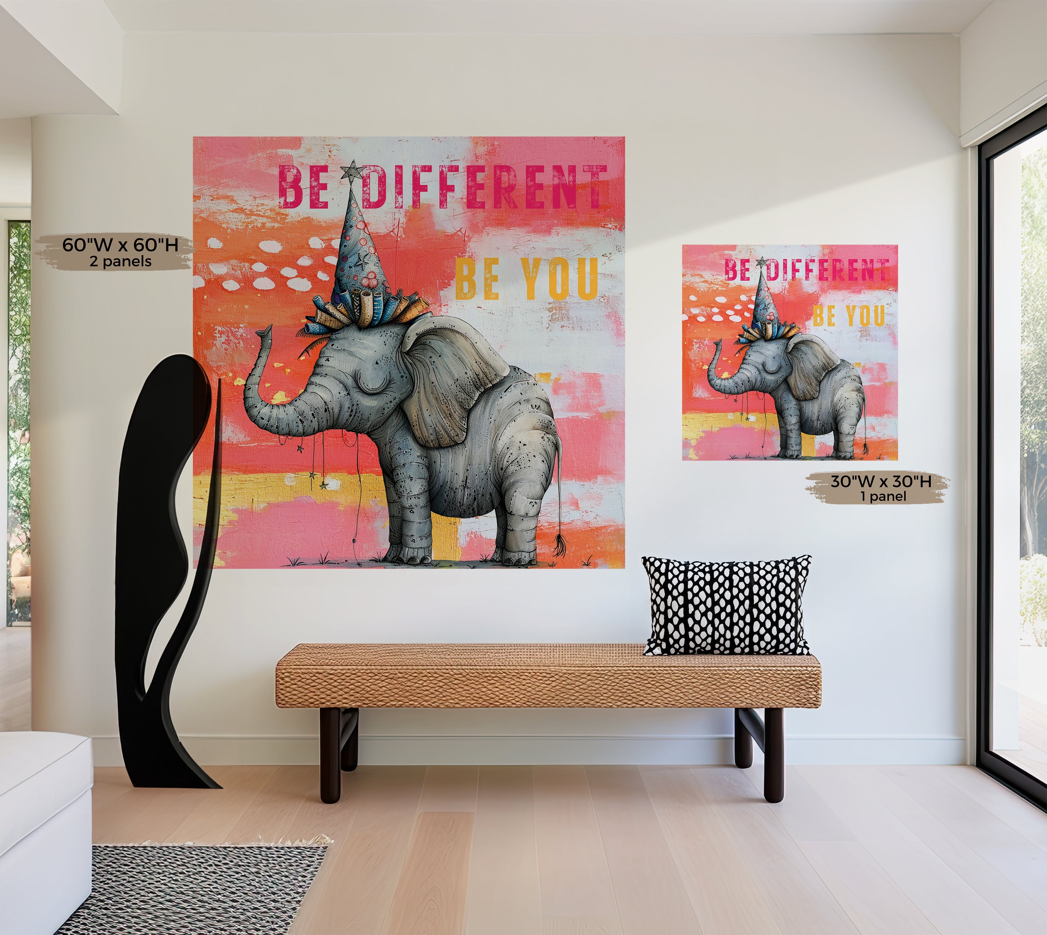 Premium Wallpaper Wall Mural - Elephant Be Different