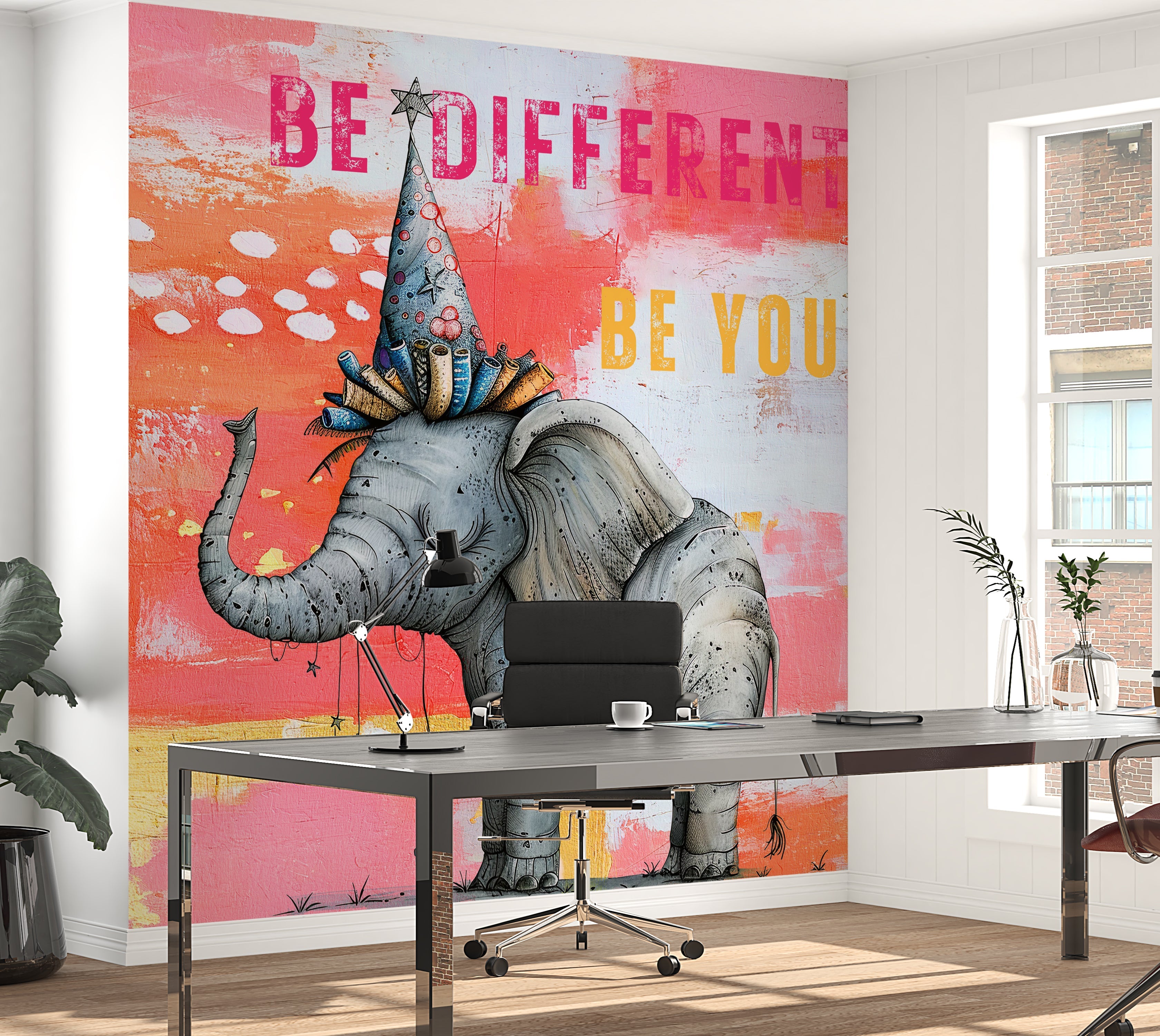 Premium Wallpaper Wall Mural - Elephant Be Different