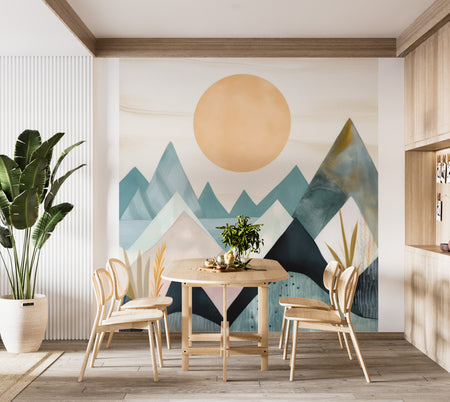 Peel & Stick Abstract Wall Mural - Blue Mountains