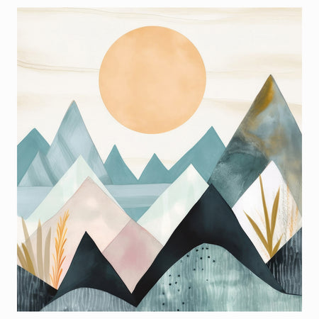 Peel & Stick Abstract Wall Mural - Blue Mountains