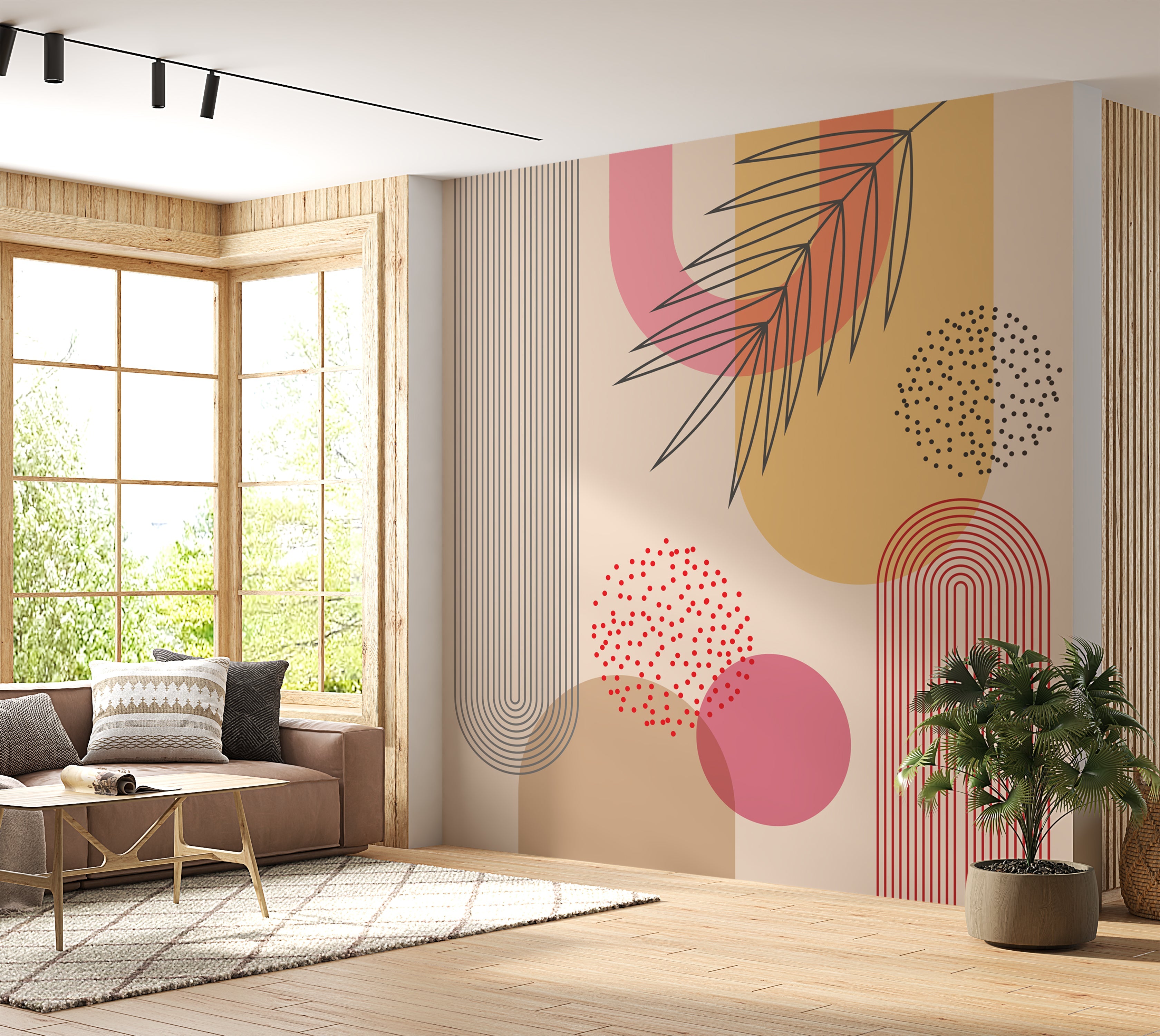 Premium Wallpaper Wall Mural - Mid Century Geometric