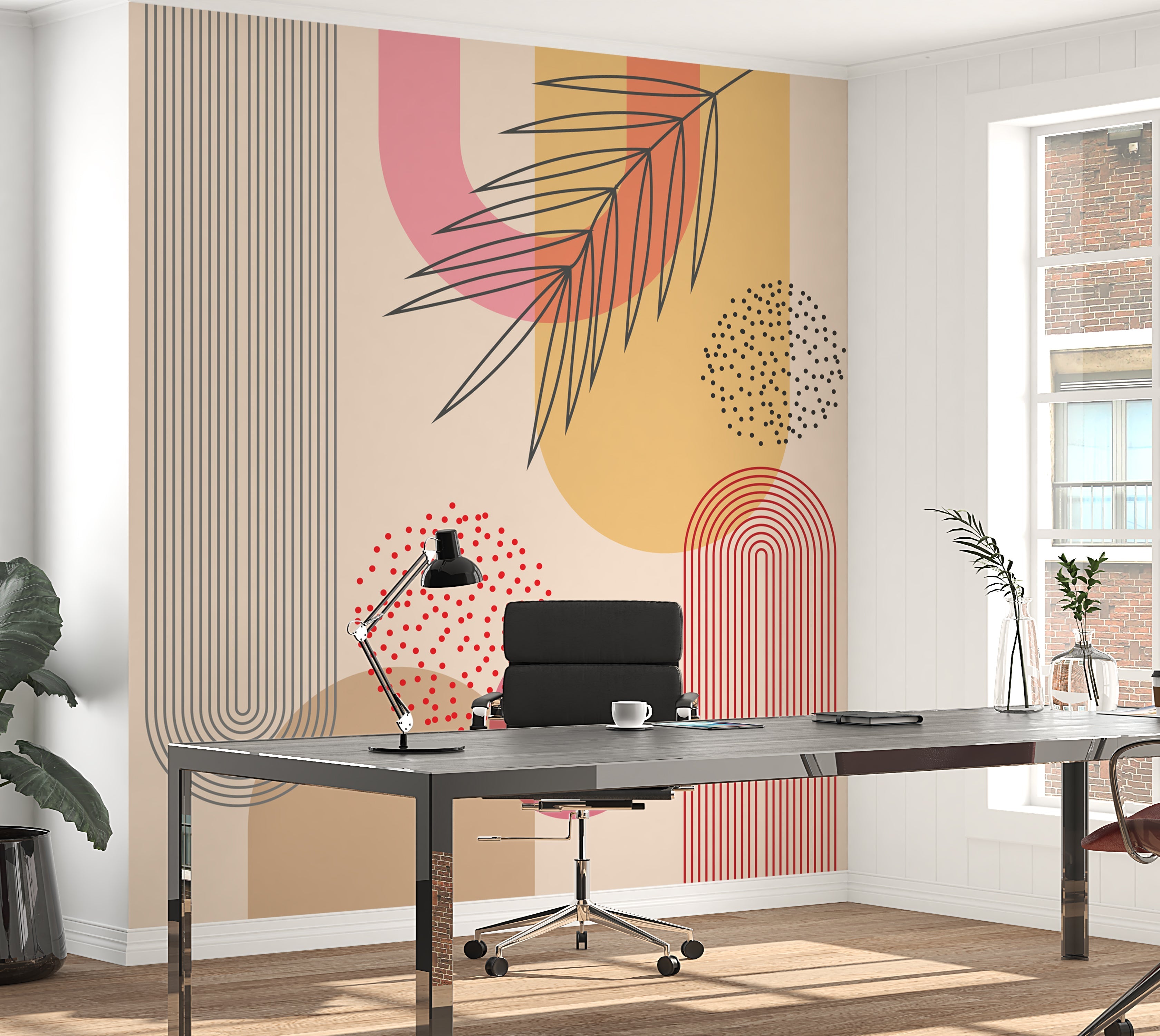 Premium Wallpaper Wall Mural - Mid Century Geometric