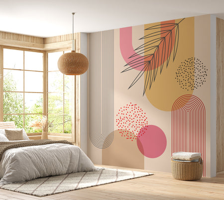 Premium Wallpaper Wall Mural - Mid Century Geometric-Tiptophomedecor
