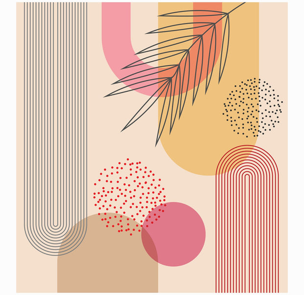 Premium Wallpaper Wall Mural - Mid Century Geometric-Tiptophomedecor