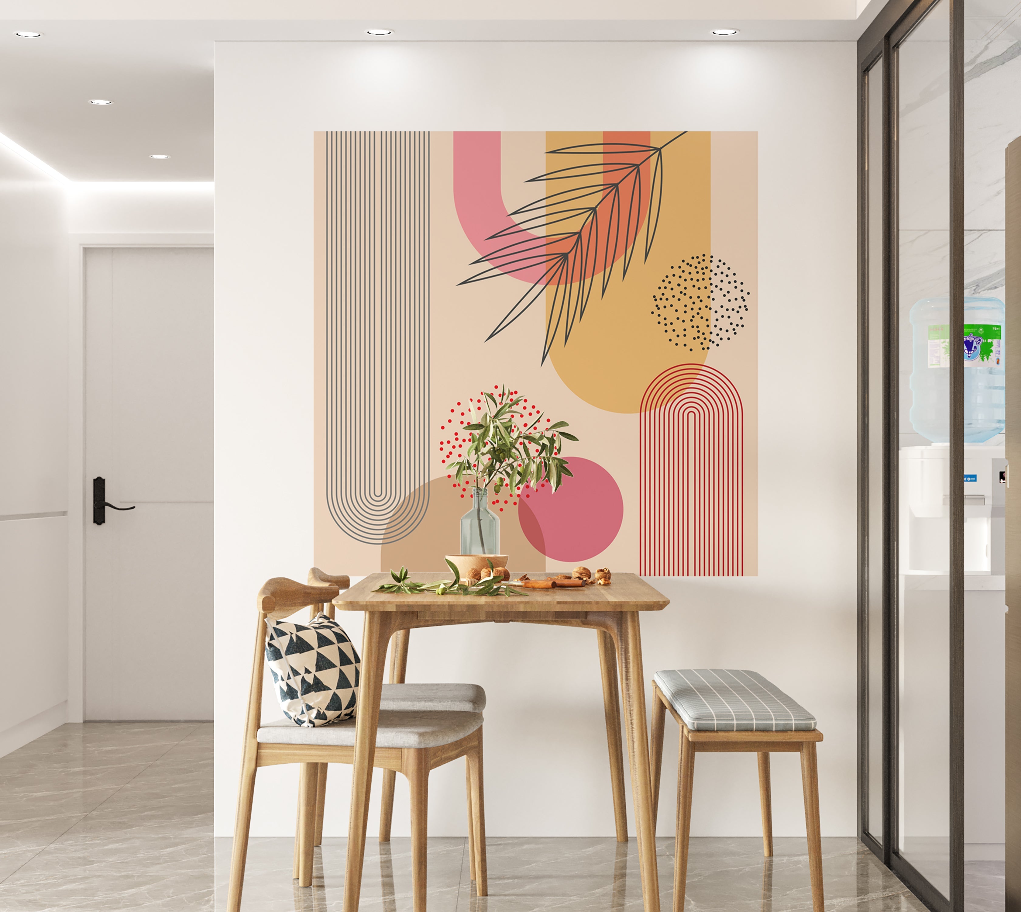 Premium Wallpaper Wall Mural - Mid Century Geometric