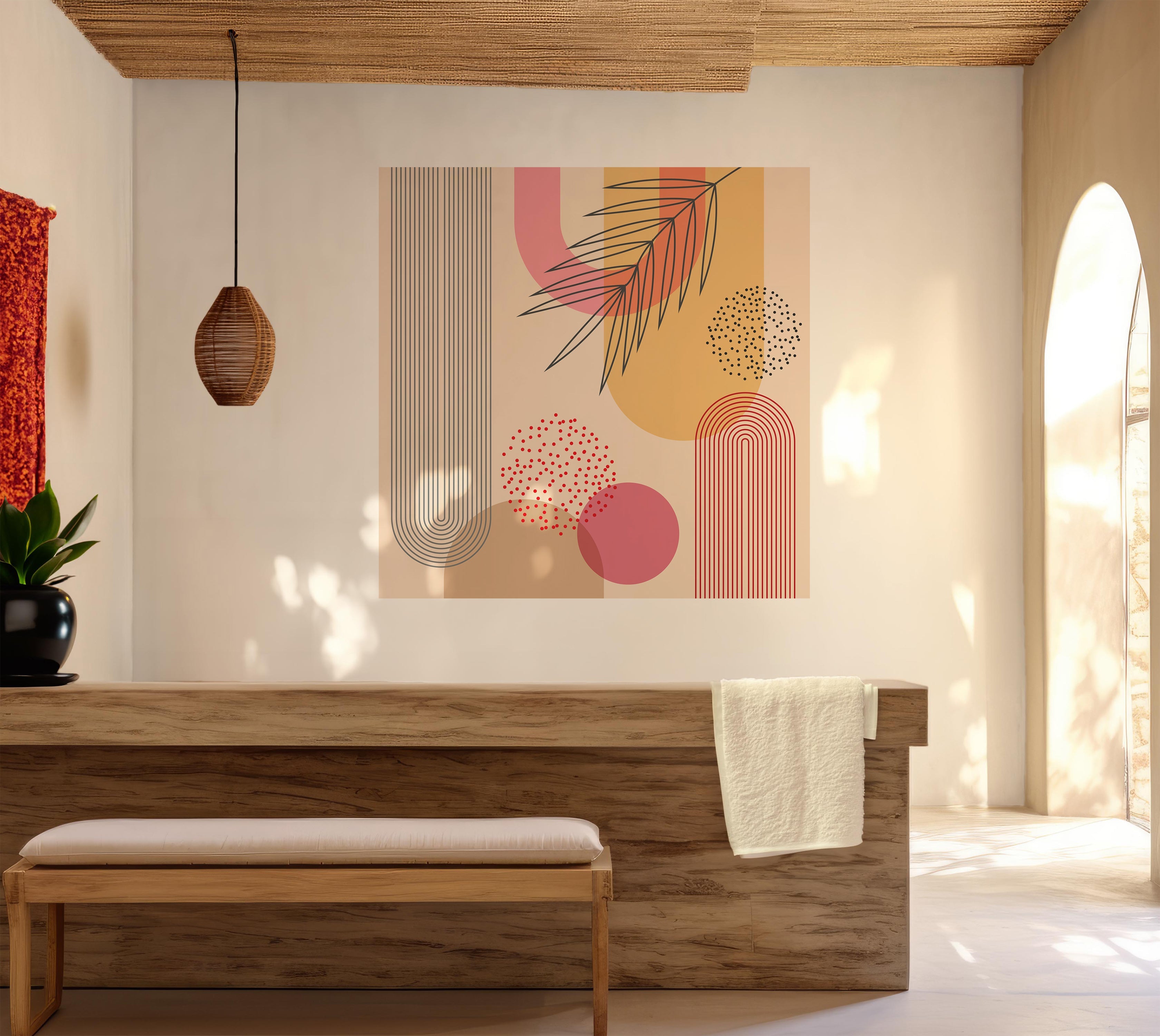 Premium Wallpaper Wall Mural - Mid Century Geometric