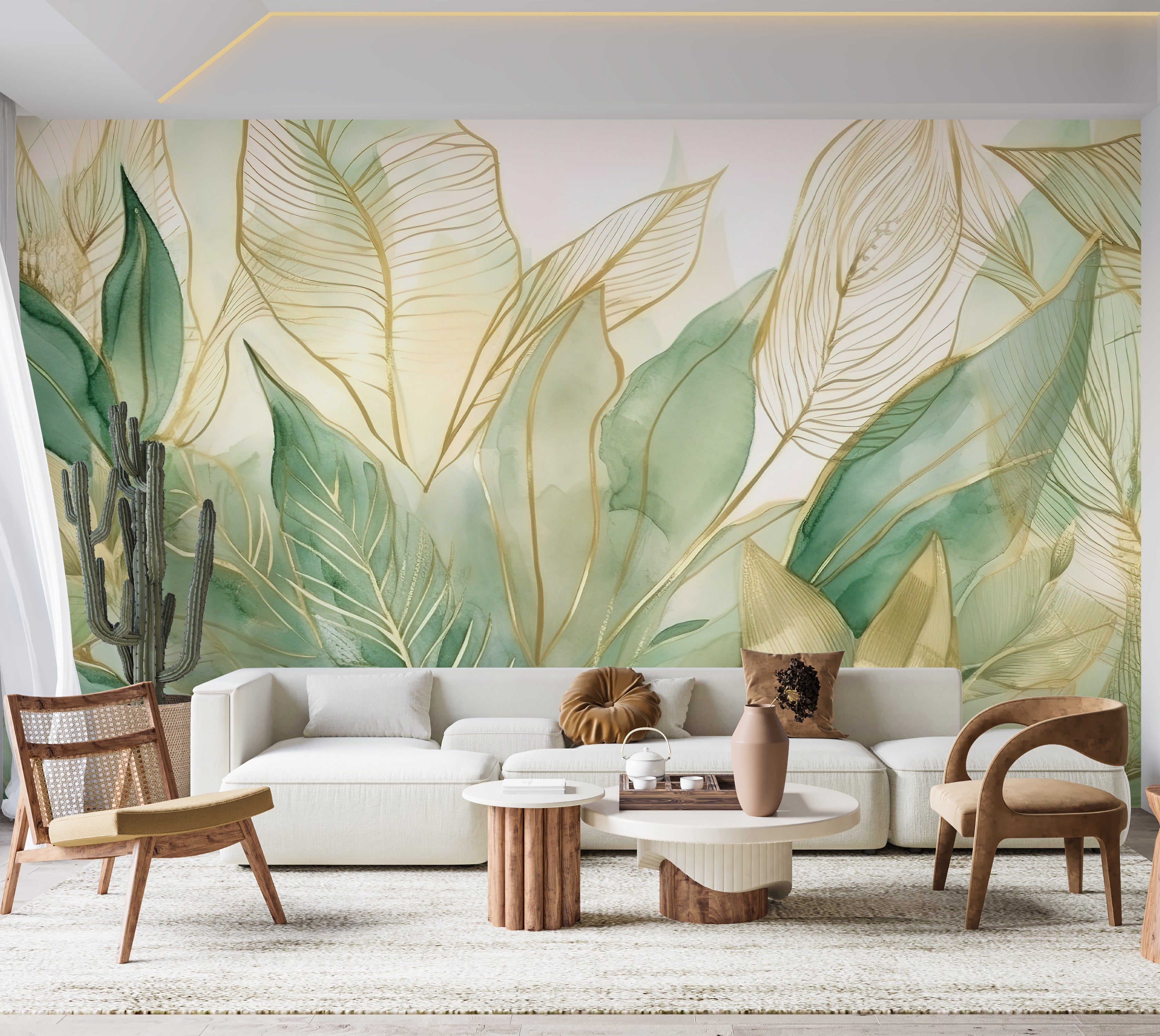 Premium Wallpaper Wall Mural - Modern Nature Art