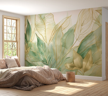 Premium Wallpaper Wall Mural - Modern Nature Art-Tiptophomedecor