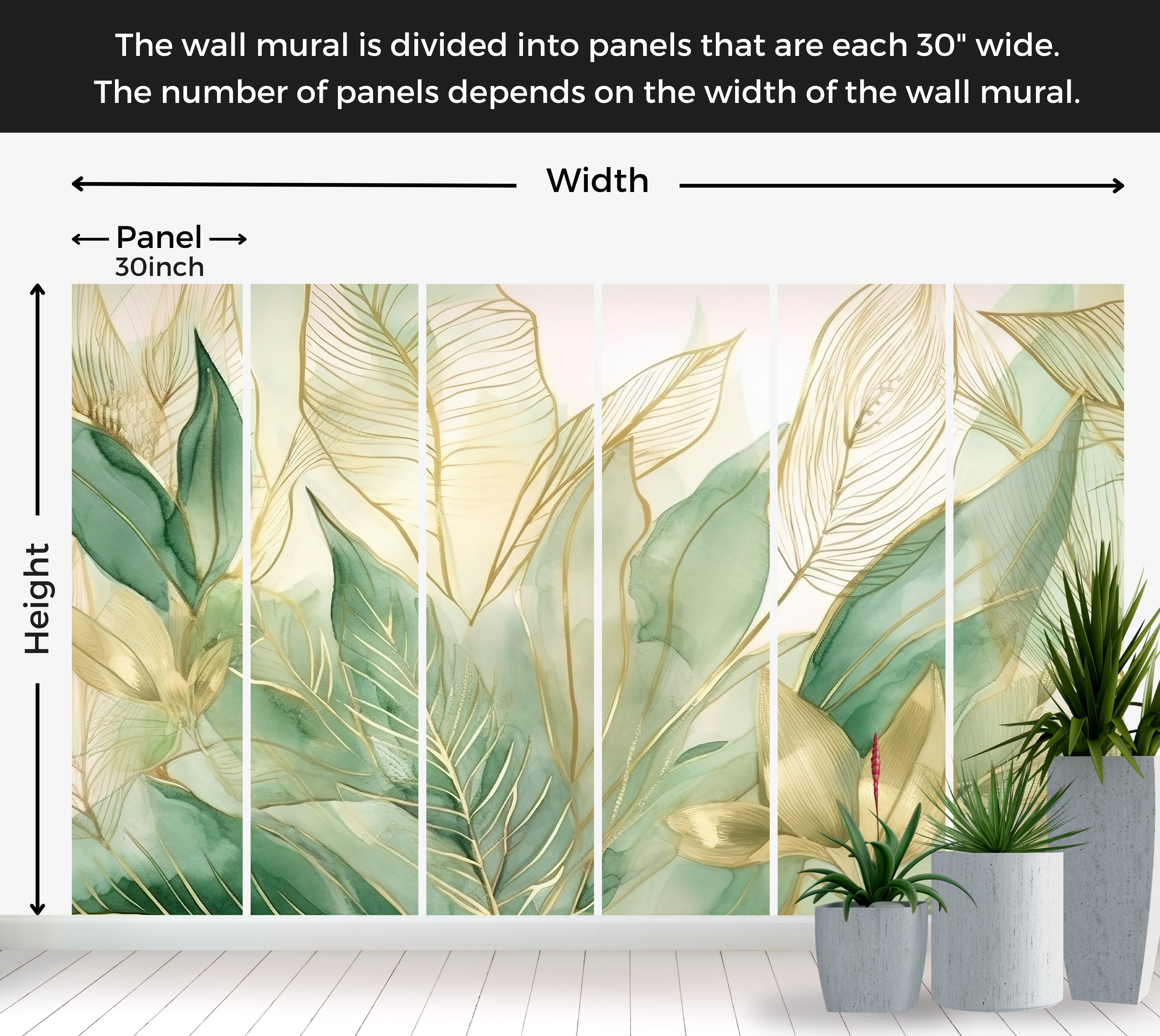 Premium Wallpaper Wall Mural - Modern Nature Art