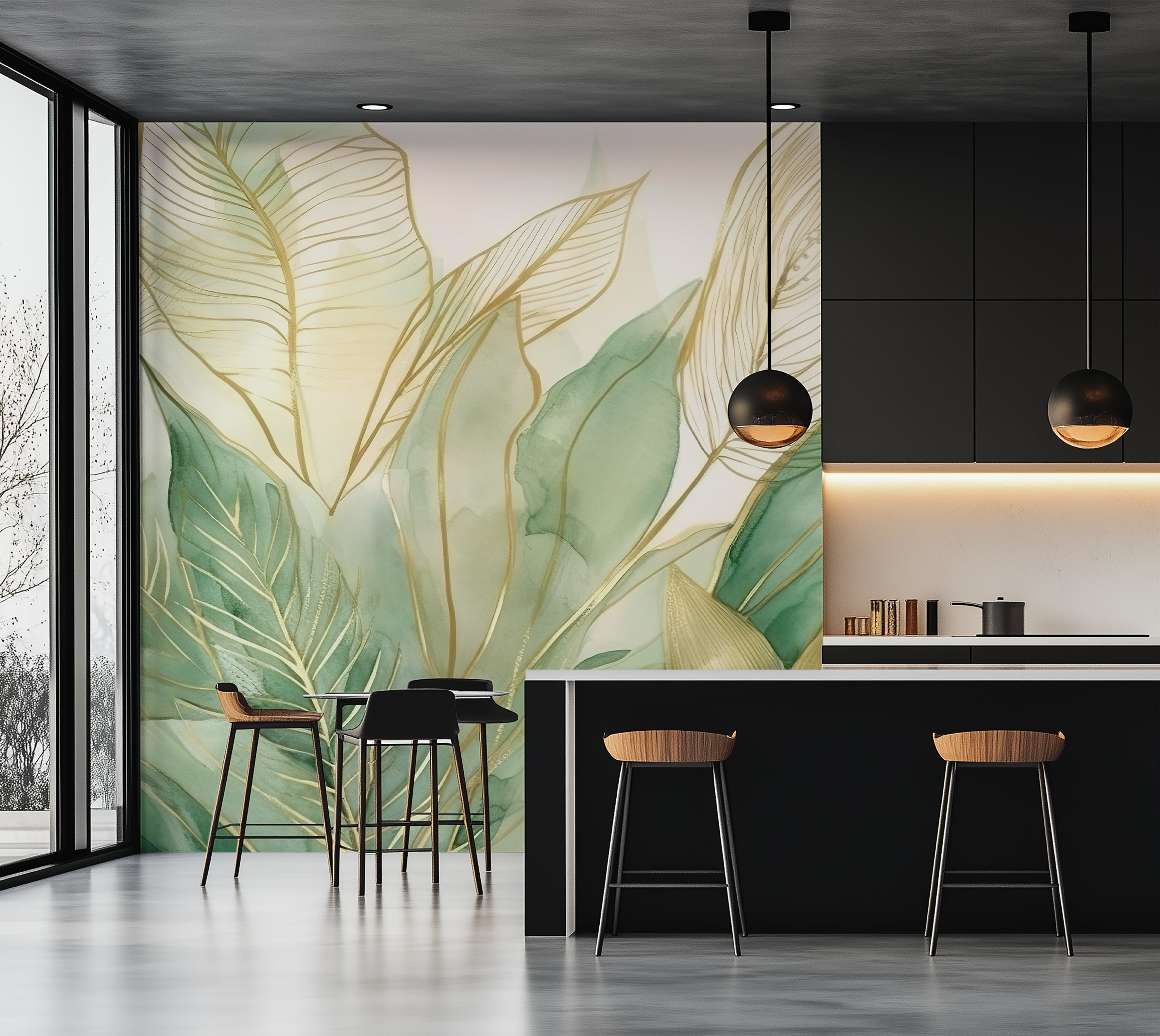 Premium Wallpaper Wall Mural - Modern Nature Art