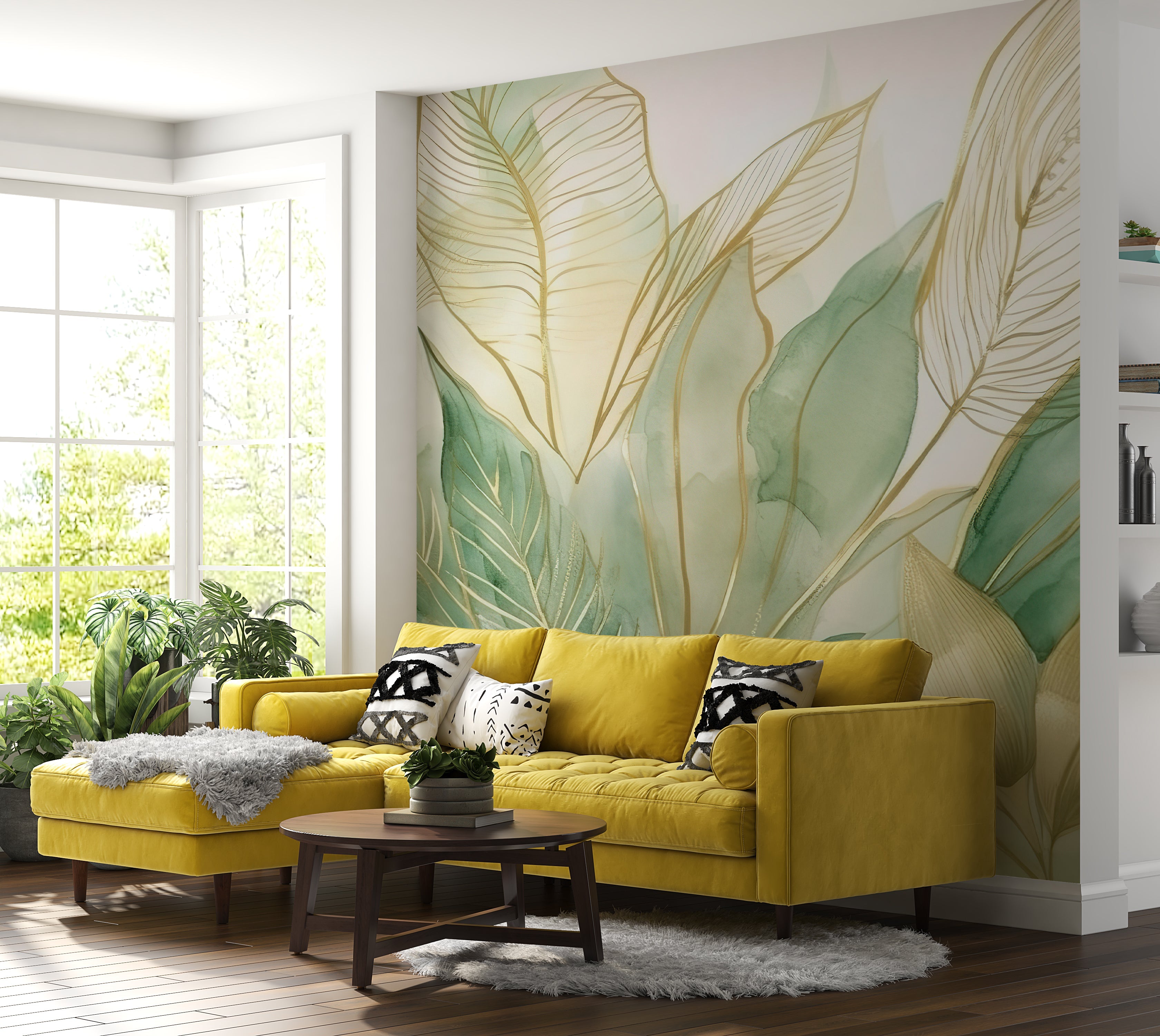 Premium Wallpaper Wall Mural - Modern Nature Art