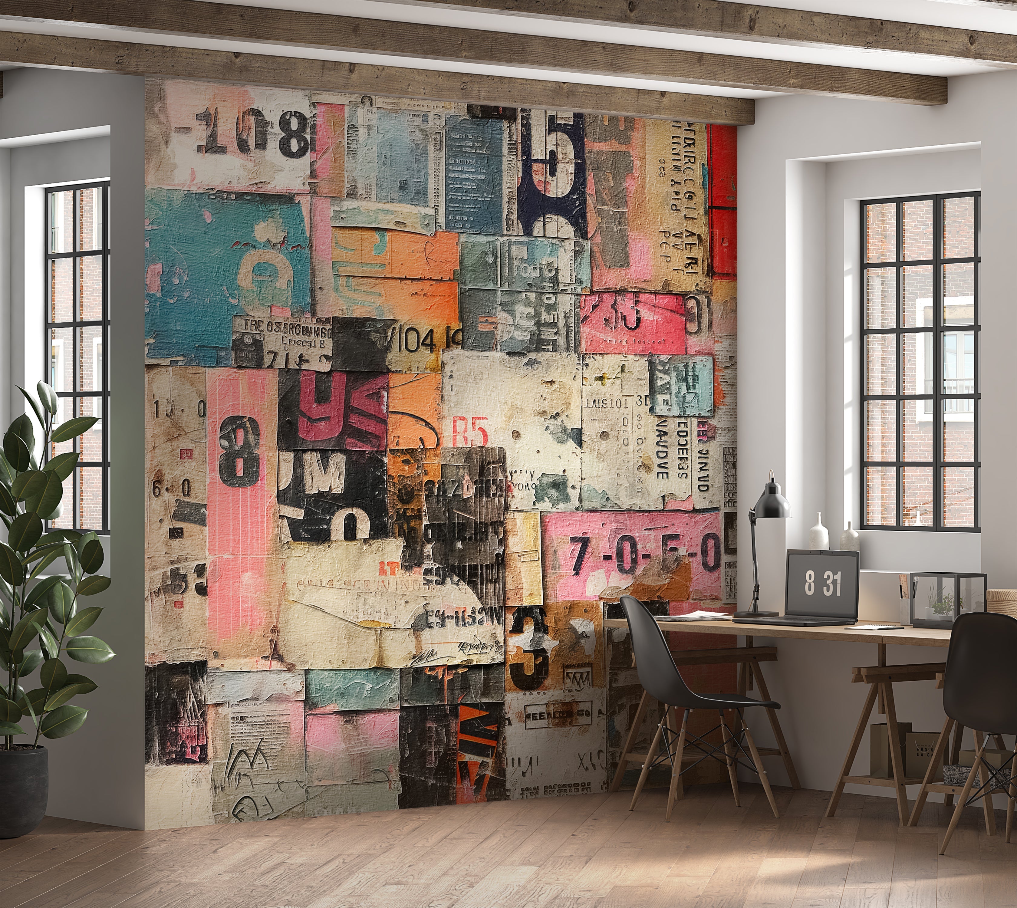 Premium Wallpaper Wall Mural - Urban Typography