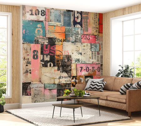 Premium Wallpaper Wall Mural - Urban Typography-Tiptophomedecor