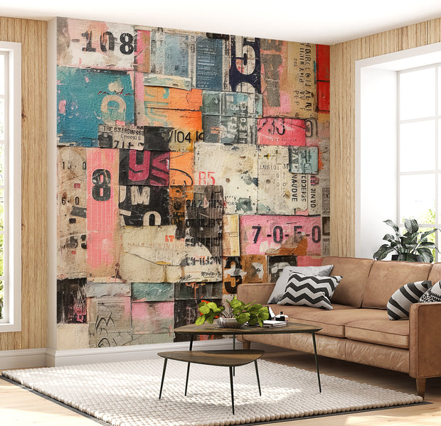 Premium Wallpaper Wall Mural - Urban Typography-Tiptophomedecor