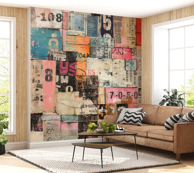 Premium Wallpaper Wall Mural - Urban Typography-Tiptophomedecor