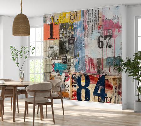 Peel & Stick Art Wall Mural - Urban Mixed Media