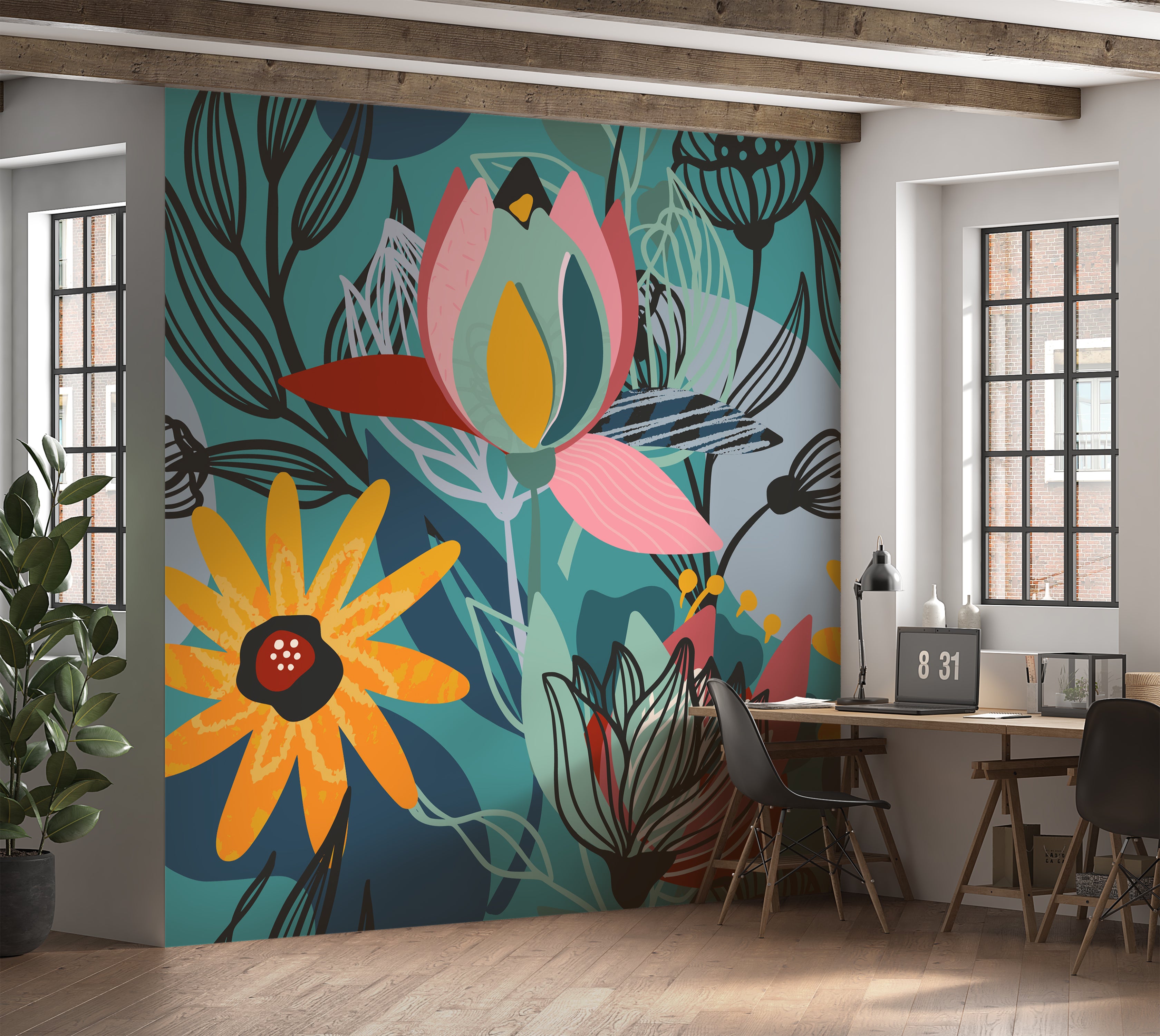 Peel & Stick Floral Wall Mural - Botanical Dreams