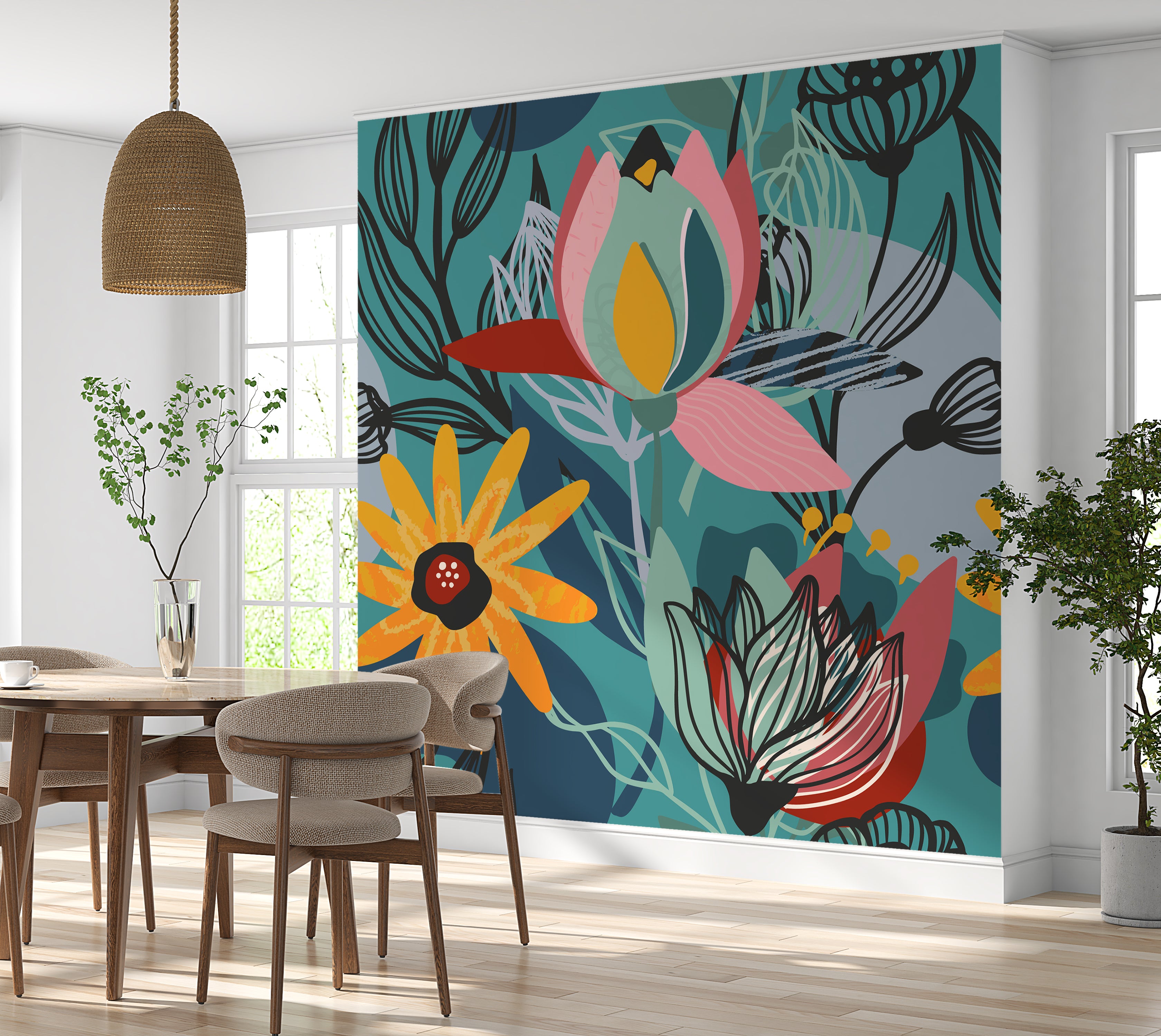 Peel & Stick Floral Wall Mural - Botanical Dreams