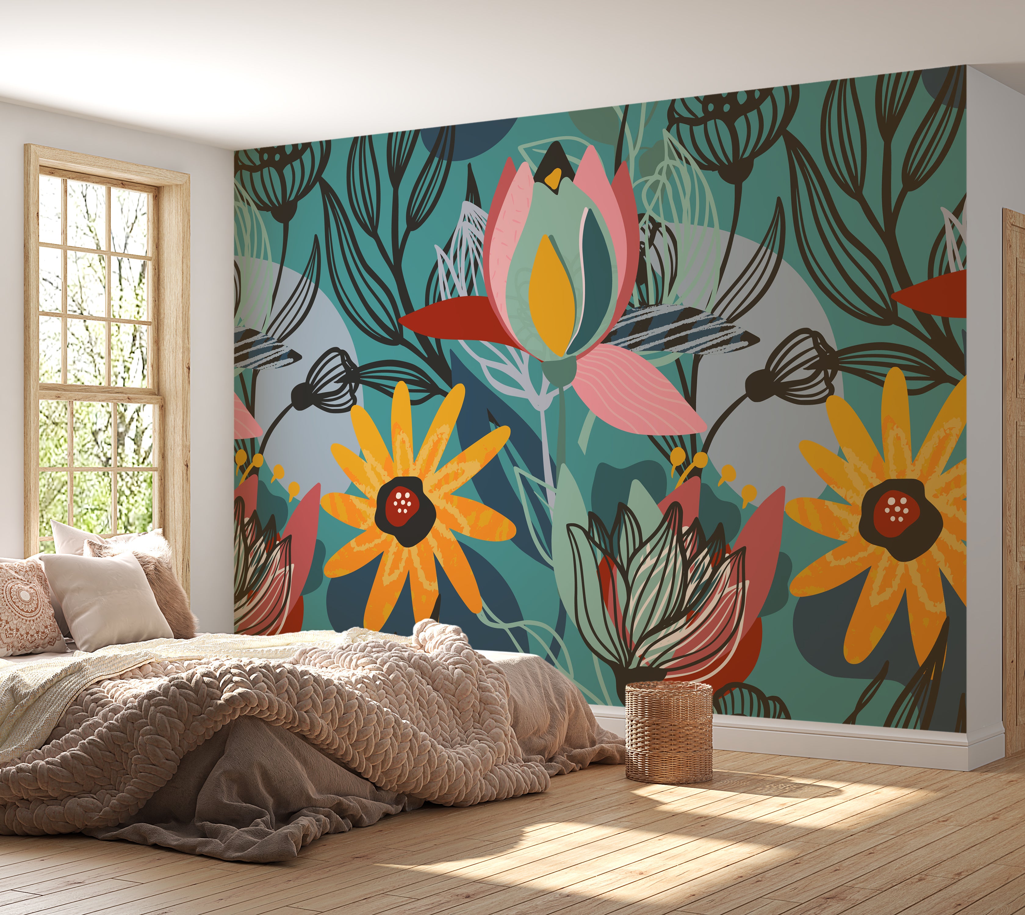 Peel & Stick Floral Wall Mural - Botanical Dreams