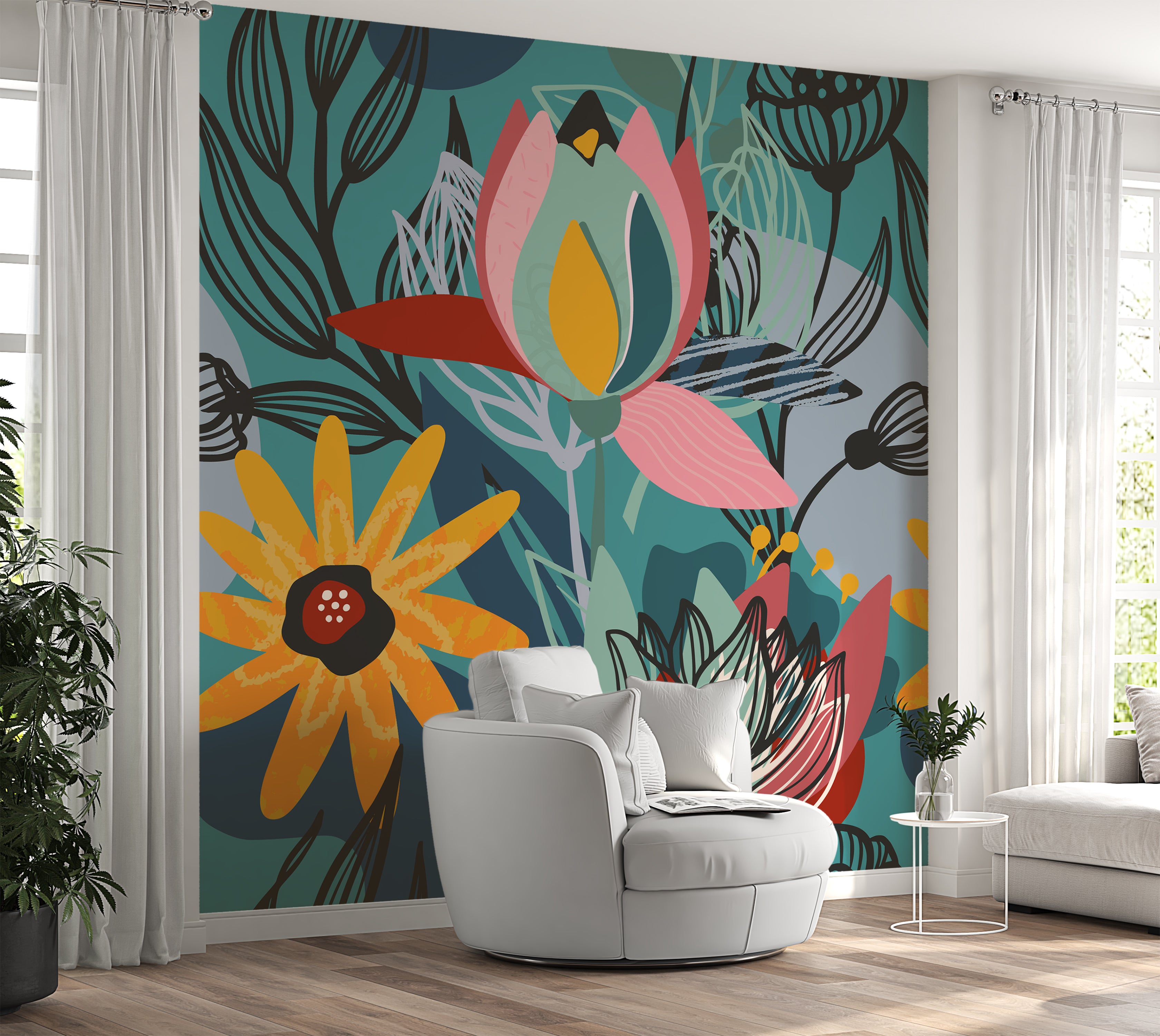 Peel & Stick Floral Wall Mural - Botanical Dreams